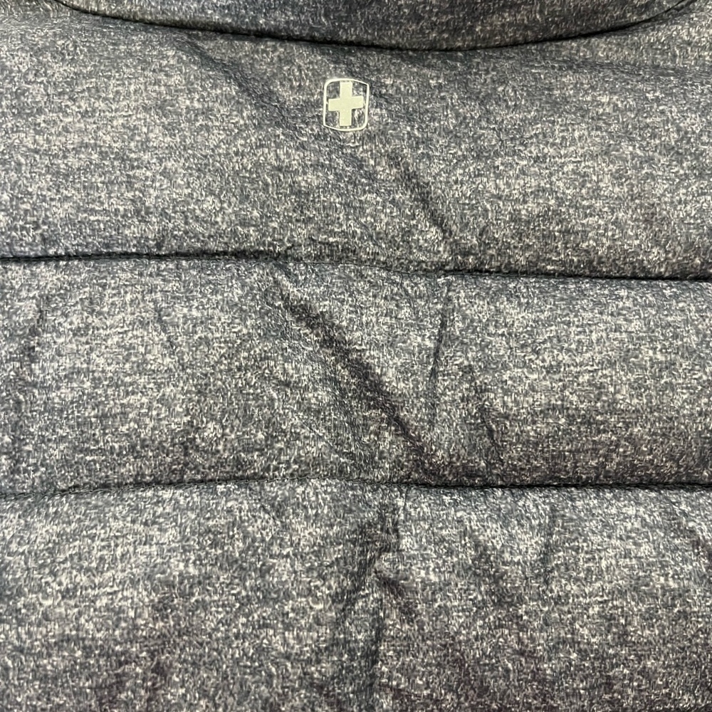 SwissTech Grey Quilted Puffer Jacket Men’s Size L Lightweight Warm Zip Up” - Picture 6 of 8